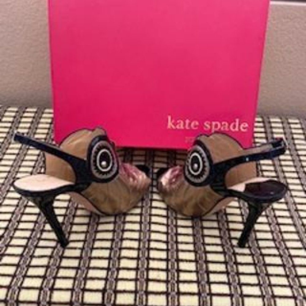 Kate Spade Multi-Color Owl Design Open Toe Heels - image 6